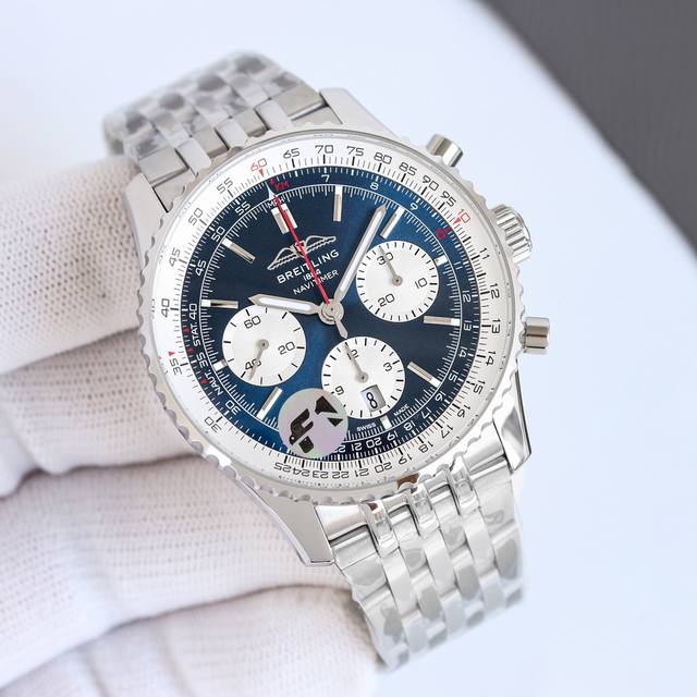 皮带 钢带 F1新品：百年灵全新航空计时腕表 Navitimer 问世70周年，百年灵以大胆色彩焕新演绎经典腕表。尺寸43Mm，迭代款无疑是地道的航空计时腕表，