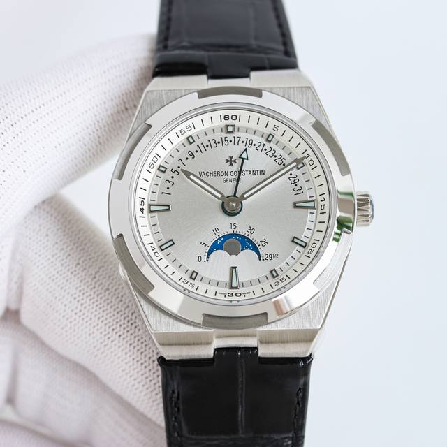 白 -金 到货！新品 江诗丹顿 Vc Vacheron Constantin 经典之美品鉴江诗丹顿 纵横四海系列 众横四海系列 逆跳日历款腕表 型号4000V