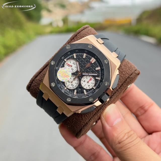 Hbf Factory 爱彼-Audemars Piguet 皇家橡树离岸型限量多功能计时机械腕表 尺寸44Mm17Mm 圈口 圈口是与原装一致采用进口陶瓷圈口