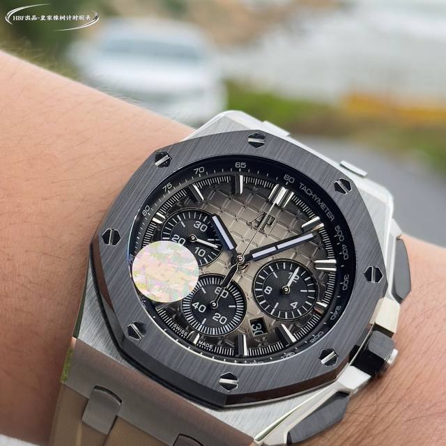 Hbf Factory 爱彼-Audemars Piguet 皇家橡树离岸型限量多功能计时机械腕表 尺寸44Mm17Mm 圈口 圈口是与原装一致采用进口陶瓷圈口