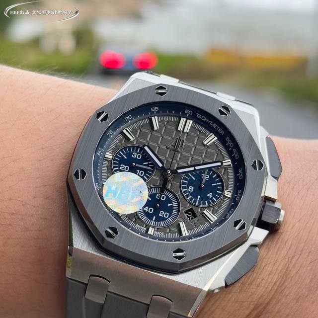 Hbf Factory 爱彼-Audemars Piguet 皇家橡树离岸型限量多功能计时机械腕表 尺寸44Mm17Mm 圈口 圈口是与原装一致采用进口陶瓷圈口