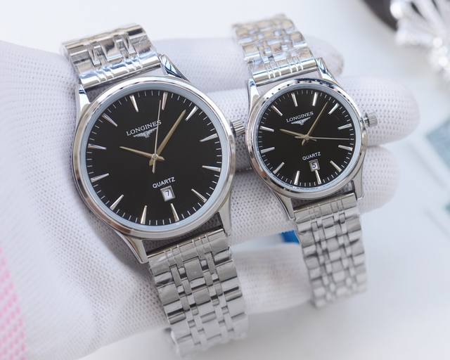 白壳 金壳+20，钢带20 品牌：浪琴-Longines 类型：情侣腕表 壳套：顶级版316精钢L 表带：进口小牛皮表带 316L精钢表带 机芯：进口石英机芯