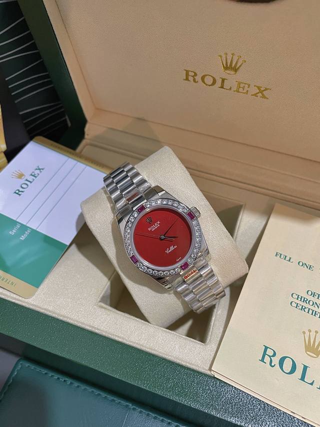 劳力士－Rolex 款式: 日志女装机械腕表 机芯: 进口西铁城 原装机 镜面：蓝宝石玻璃镜面 表壳: 316L精钢壳套 表带: 实芯3珠精钢表带 尺寸：31M