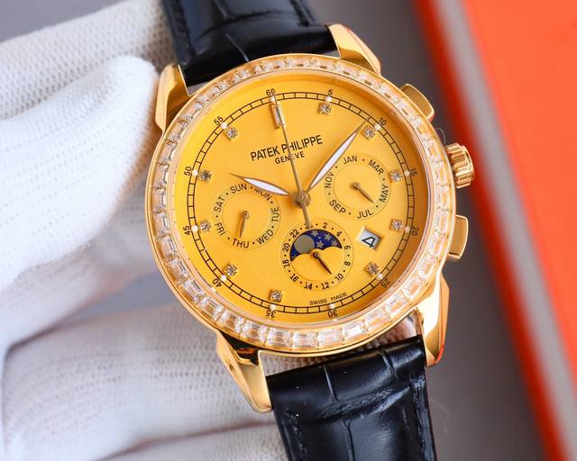 金壳+50 百达翡丽Patek Philippe惊艳登场，41毫米的表径适配大众男性手寸，非常商务可亦休闲。视觉冲击力强，令人过目不忘，实物质感更加优美。 1搭