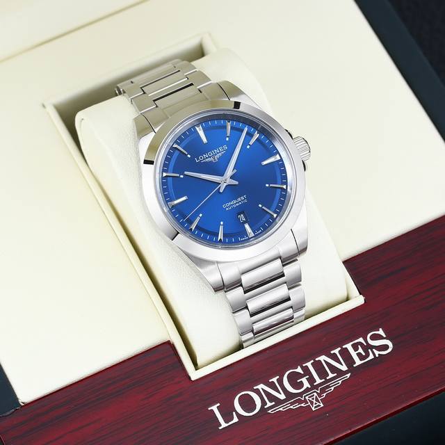 全新推出浪琴Longines-浪琴康卡斯悦动系列 机芯 搭载机芯日本西铁城8215全自动机械机芯，全新塑封原装机，改良版技术成熟十分稳定动力储备高达48小时 表