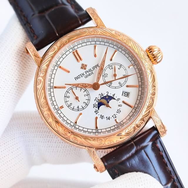 白壳 金壳 百达翡丽 Patek Philippe 复杂功能系列-Rp6 纯手工-雕花 腕表-惊艳登场，P 42毫米的表径适配大众男性手寸，非常商务可亦休闲。整