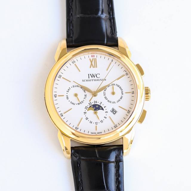 白壳 金壳 最高版本 万国 Iwc 波涛菲诺 Bj3 多功能高级自动腕表！9100多功能进口机械机芯！整表壳Cnc精磨工艺，与原装工艺效果如出一辙，整体字面质感