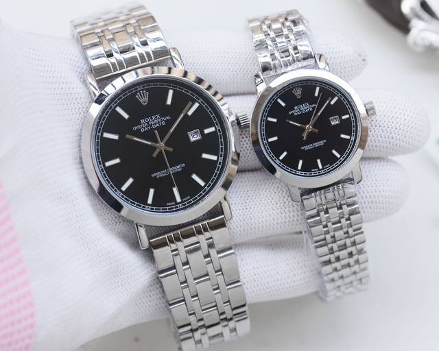 白壳 ，金壳 ，钢带20 品牌：劳力士-Rolex 类型：情侣腕表 壳套：顶级版316精钢L 表带：316L精钢表带 进口小牛皮表带 机芯：原装进口石英机芯 镜