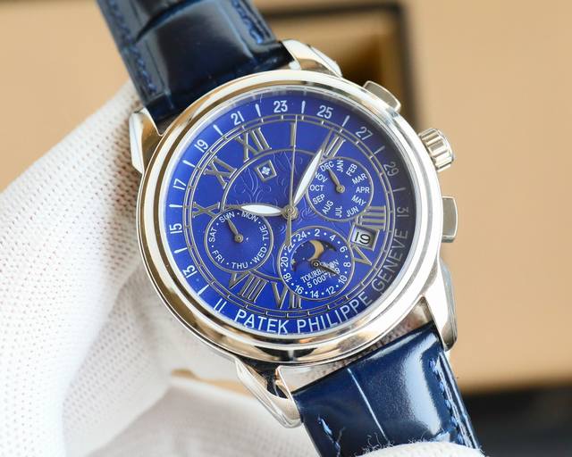 白 -金 百达翡丽Patek Philippe惊艳登场，41毫米的表径适配大众男性手寸，非常商务可亦休闲。视觉冲击力强，令人过目不忘，实物质感更加优美。 1搭配