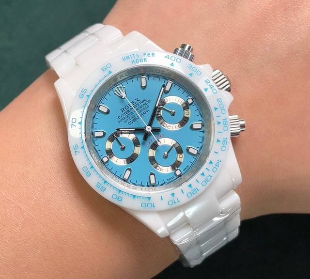 新品劳力士Rolex 迪通拿系列 陶瓷表壳 尺寸43Mm 矿物质镀膜玻璃耐磨 超强夜光 日本多功能计时石英机芯 陶瓷表带 原装扣 爱不释手的劳力士迪通拿 品不完