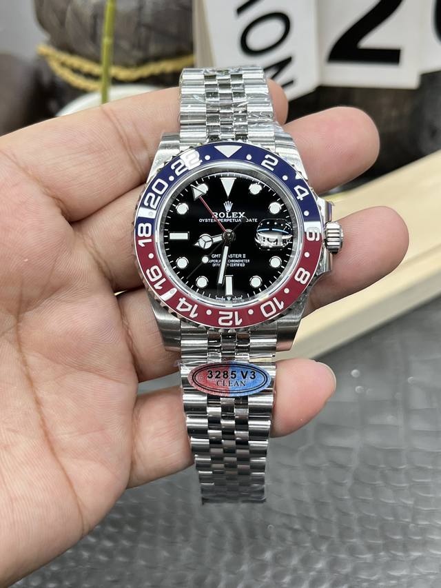 劳力士格林尼治V3版本 可乐圈变色效果 40Mm 3285全自动机械