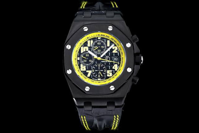 爱彼Audemars Piguet 皇家橡树离岸型 限量版 多功能机械腕表 尺寸42Mm13Mm 搭配复刻原装3126全自动机械机芯 反炫光处理蓝宝石水晶玻璃