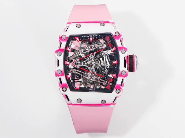 新表』Richard Mille 理查米尔推出 Rm 38-02 Tourbillon Bubba Watson 粉色主题镂空陀飞轮腕表：高尔夫球灵感 风格醒目