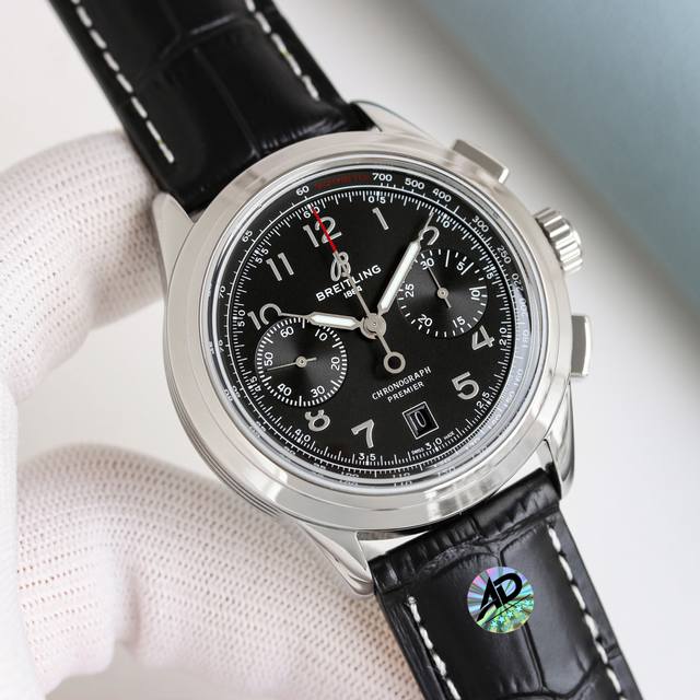 百年灵璞雅B01计时腕表42 Premierb01Chronograph42 316L精钢，42毫米，锅盖弧面水晶玻璃，双面防眩处理，透明蓝宝石，原装折叠扣机芯 - 点击图像关闭