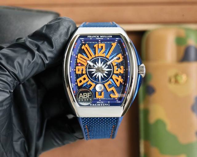 Abf 最高品质 绿游艇 新款到货 Franck Muller 法兰克穆勒 Vanguard Yachting V45遊艇系列 44X54 Mm 1.表壳100