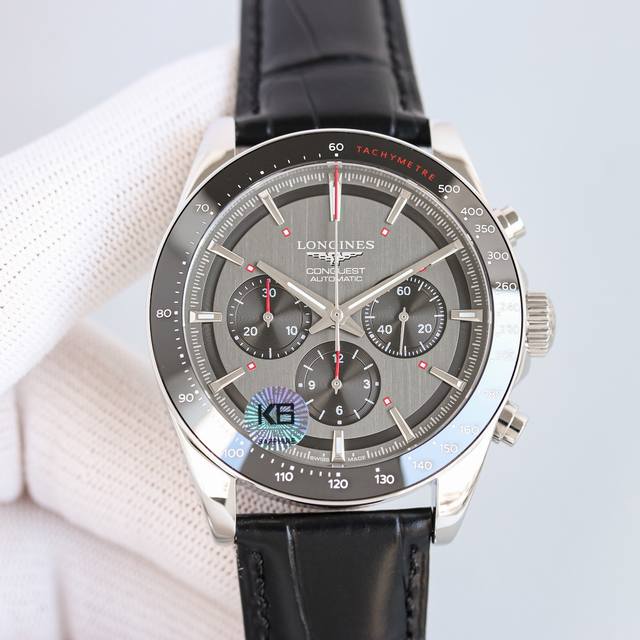 皮带 钢带 新品 浪琴 Longines-浪琴康卡斯悦动凭借其独特的设计，实用的功能和舒适的佩戴体验，成为了一款备受推崇的精品时计。 1字面是独特的“熊猫眼”主