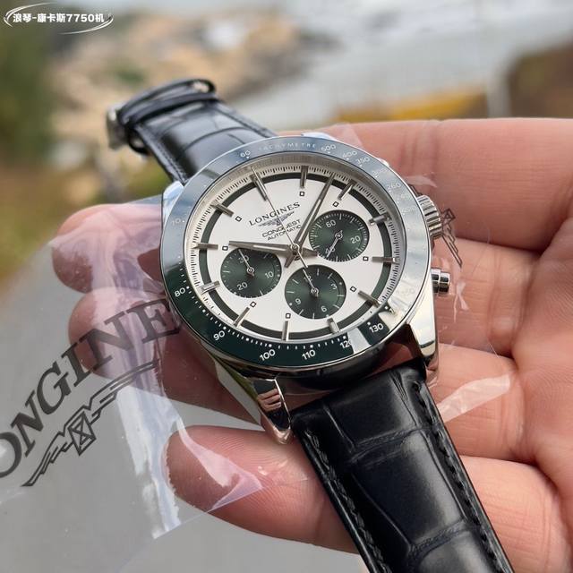 皮带 -钢带 新品 浪琴 Longines-浪琴康卡斯悦动凭借其独特的设计，实用的功能和舒适的佩戴体验，成为了一款备受推崇的精品时计。 1字面是独特的“熊猫眼”