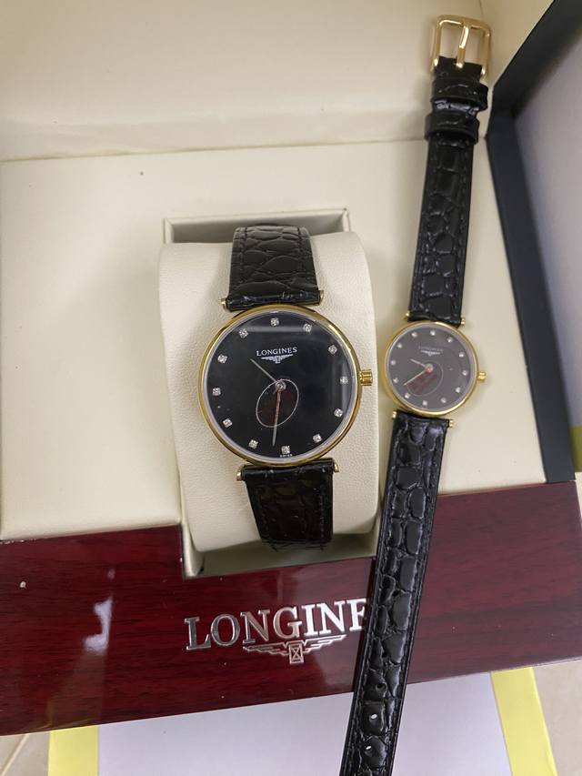 Longines嘉兰优雅系列 矿物质蓝宝石镜面 直径28Mm厚度7Mm 高贵黑 小巧精致，人人爱不释手，女款24Mm，男款34Mm，38Mm