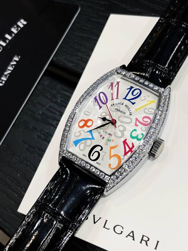 Franck Muller 法兰克穆勒 Fm 法穆兰 酒桶形女士石英腕表 Cnc加工抛光表壳 经典之作！满天星字面和彩色款彩色字面 上手效果真的拒绝不了，一整个