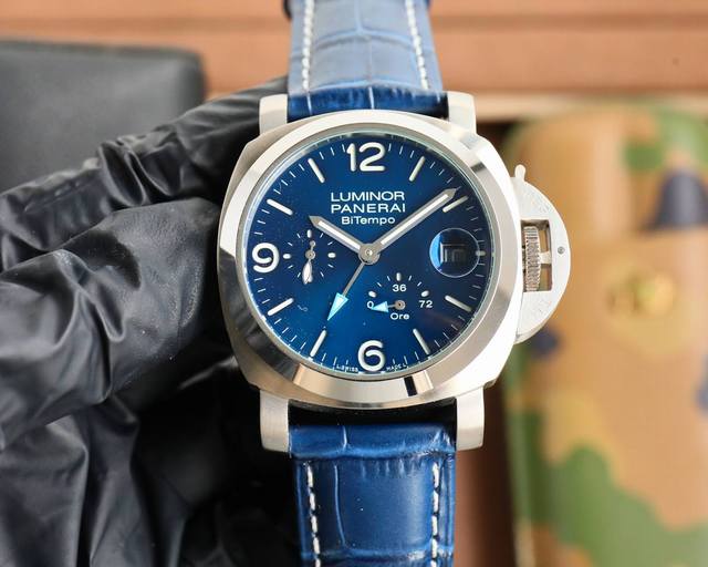 沛纳海 Panerai 弧型镀膜玻璃 44Mm*16Mm 头层牛皮表带搭配原装针扣 全自动机械 一款来自硬汉的手表 - 点击图像关闭