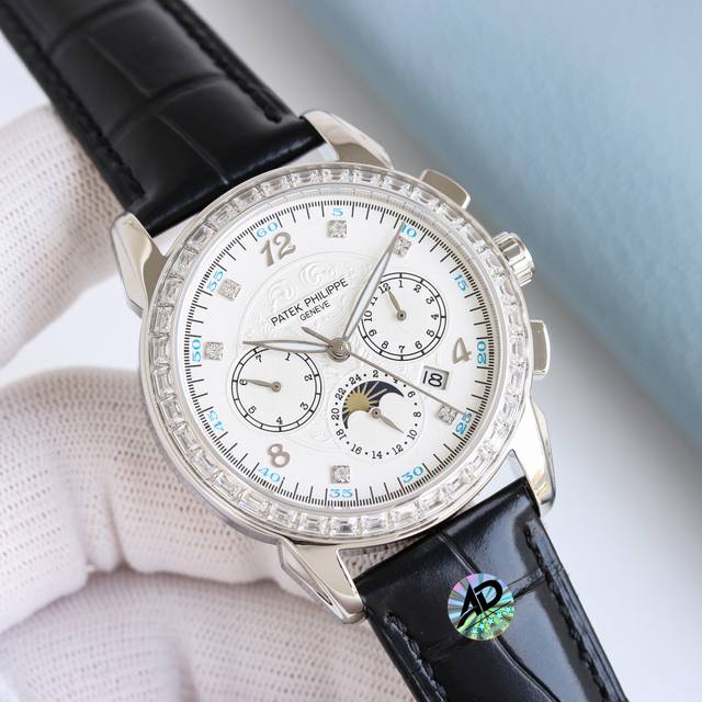 白钻 金钻 百达翡丽Patek Philippe惊艳登场，41毫米的表径适配大众男性手寸，非常商务可亦休闲。视觉冲击力强，令人过目不忘，实物质感更加优美。 1搭