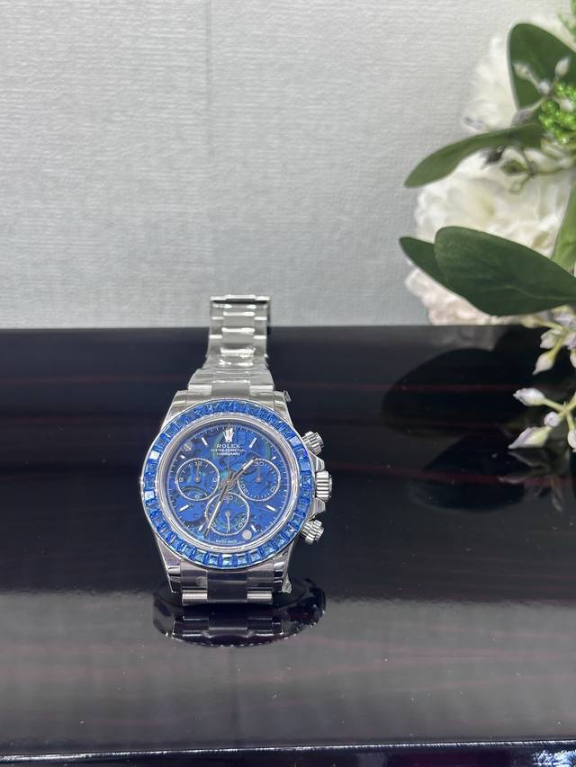 独家实拍图 劳力士 改装版蓝钻圈 7750机芯，复刻版本 Rolex Daytona Automatic Mechanical Watch Men's Watc - 点击图像关闭