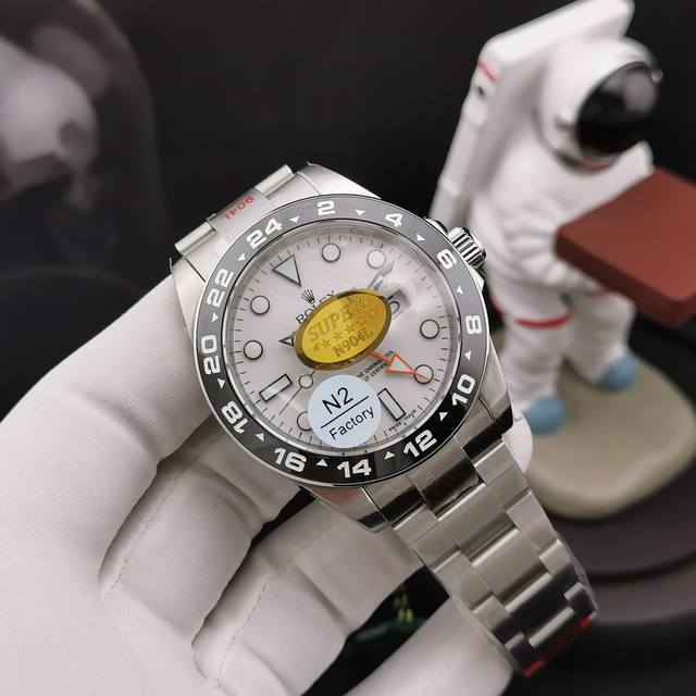 Ins欧美改装版 Rolex 劳力士 ExplorerⅡ 探险家2 Gmt 216570-77210全新上市！搭载2836机芯，走时精准，异地时间 ，两地时间随