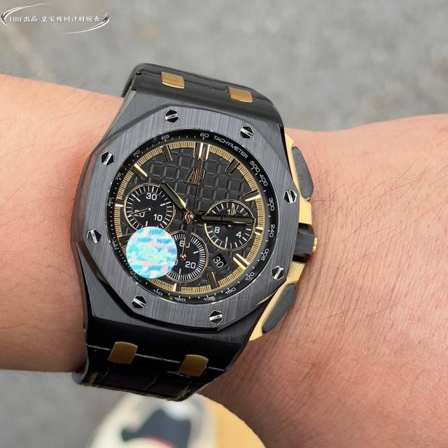 Hbf Factory 爱彼-Audemars Piguet 皇家橡树离岸型限量多功能计时机械腕表 尺寸44Mm17Mm 圈口圈口是与原装一致采用进口陶瓷圈口把