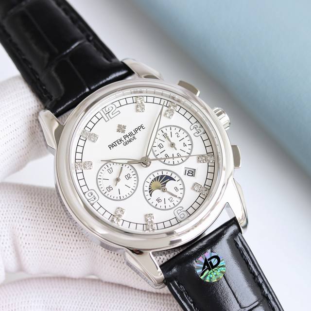 白 -金 新款 百达翡丽复杂功能计时系列上市 Patek Philippe 贵族的艺术品！升级版改进：壳身比旧版本更薄、玻璃升级耐磨抗摔、比旧版本更平整美观！内