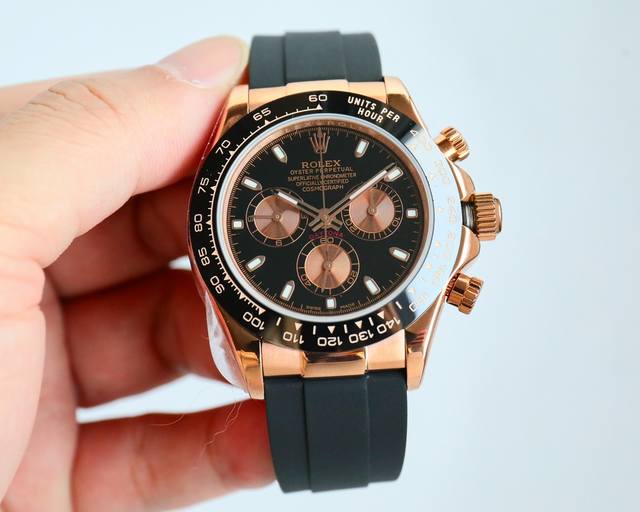 统一价： 18K包金 现货供应 Rolex-劳力士迪通拿系列 Gtc中国国检检测证书，联网可查！一档调时 计时秒针 3字位9字位小针 功能原装一致！表壳原版开模