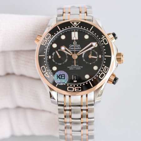 欧米茄 Omega Ot全新海马300米44Mm计时腕表 Tvs Factory1-1独家自主研发9900机芯功能与原装一致，双T黑摆轮机芯。3点位表盘为12小 - 点击图像关闭