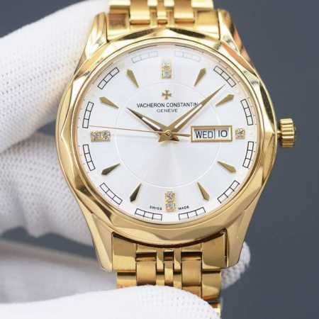 江诗丹顿 Vacheronconstantin 新款男士机械腕表 进口西铁城8215机芯 316L精钢表壳 316L精钢表带 蓝宝石玻璃镜面 直径40Mm 厚1 - 点击图像关闭