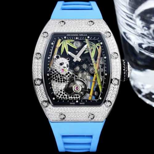 Richard Mille 理查米尔 Rm26-01国宝大熊猫 镶嵌全钻陀飞轮腕表 大熊猫代表着纯真与友善 是备受人们喜爱的一种可爱动物 又被视为和平的象征 大