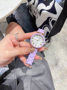 仙女必入♀阿玛尼 超薄陶瓷女士腕表 韩国进口全陶瓷表壳表链，天然珍珠贝母面罗马刻度装饰 进口石英机芯，尺寸32Mm
