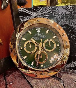 Royal Af 一劳永逸系列-金绿劳力士迪通拿 限量雕塑 有装裱 38Cm*38Cm 家居装饰摆件礼物