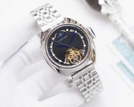 金白同价 皮带 钢带 品牌 卡地亚-Cartier 类型 男士腕表 壳套 顶级版316精钢l 表带 进口小牛皮表带 316L精钢表带 机芯 全自动进口机械机芯 - 点击图像关闭