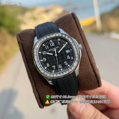 白 -金 钻+50 Gr工厂P新推出38.8Mm 百达翡丽手雷Aquanaut系列机械腕表，5167A 5168G 5167R系列腕表 独家开发定制百达翡丽Pa