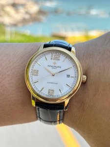 白 金 2024Tw最新力作热门款 百达翡丽 Patekphilippe 字面上数字采用钻石设计，最高版本高级自动腕表！男士腕表简单不失大气 40Mm表径，31