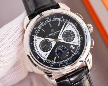 白壳 金壳 最高端品质 江诗丹顿 Vacheron Constantin Vc 男士腕表.全新复杂日月星辰多功能腕表. 机心：搭载原装进口9100多功能自动上链 - 点击图像关闭