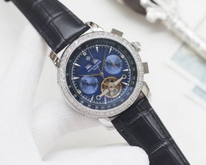 尊享价： 品牌：百达翡丽-patek philippe 类型：男士腕表 壳套：顶级版316精钢L 表带：进口小牛皮表带 机芯：全自动进口机械机芯 镜面：矿物质防