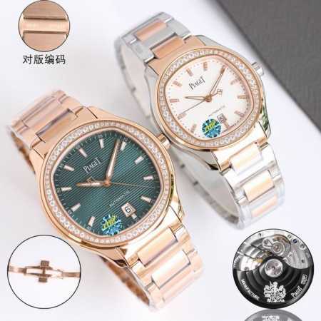 白壳 金壳 钻50 Tw伯爵超薄Piaget Polo系列情侣对表，人称小鹦鹉螺 ！ 伯爵钢王 一款优雅的运动腕表，可商务亦可运动休闲。欢迎对比细节:1搭载定制 - 点击图像关闭