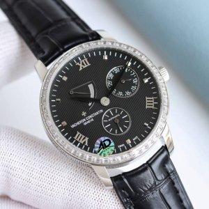 白金 钻+50 Km工厂P新推出江诗丹顿Traditionnelle传袭系列83520 000R-9909机械腕表，震撼上市！独立秒针、指针式日历、动力储备功能