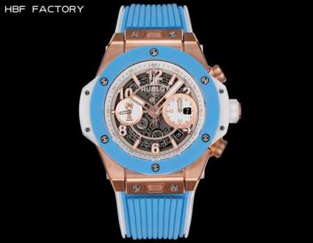 Hbf Factory V2版 宇舶 恒宝 Hublot 英勇无畏，拳拳出击，简称“Hub”“恒宝”，Bigbang大爆炸元素材料计时码表V2版表壳采用进口31 - 点击图像关闭