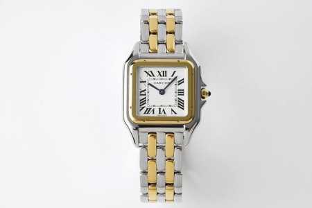 Bv最新升级版本 中号27X37Mm 卡地亚panthèRe De Cartier猎豹腕表使用方形双层表壳看起来更加立体大方，更加突显出腕表的优雅与经典。白色表 - 点击图像关闭