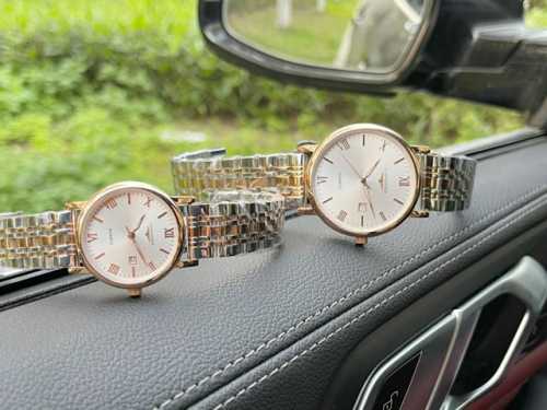 白 金 钢带 20 最新经典浪琴 LONGINES 情侣对表 原装进口石英机芯 钢化玻璃 316L精钢表壳 直径男40mm女30mm 厚8mm如果今天的阳光停止
