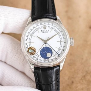 统一 R+ Factory 120克配重版 Rolex切利尼月相型面市 原版尺寸：39Mm13.2 定制版红轮Cal.3195型机芯还原原装所有功能及8点位快调