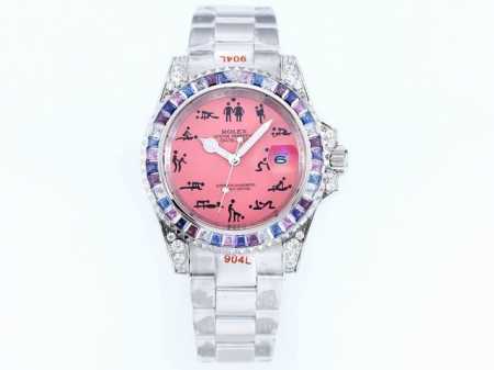 新品 劳力士rolex“春宫表”17世纪末，为满足贵族对奢华艺术的追求，欧洲制表师们特将春宫图案绘制在钟表之上，于是华丽的“春宫表”从此诞生劳力士顶级玩物毒货， - 点击图像关闭