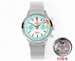 Bls新品 V2系列独家B01自动上铉机械机芯 百年灵 B01计时腕表 折叠扣 Top Time系列 彩色计时 Navitimer 百年灵以大胆色彩焕新演绎经典