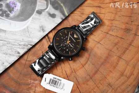 品牌：阿玛尼实拍 Armani 经典铸就 风尚绅士 商务精英范 类型：新款潮流商务男士石英腕表 型号：Ar1895 指针：时，分，秒，3小秒 表面：黑色字面 表 - 点击图像关闭