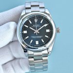 速卖通爆款蚝式防机械走时实心钢带三度防水批￥